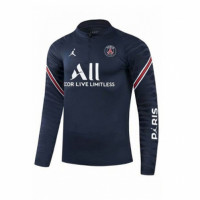 ПСЖ тренировочная кофта детская синяя 2021/22