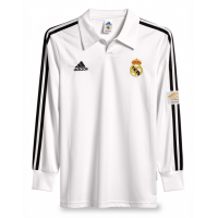 Реал Мадрид футболка домашняя ретро с длинным рукавом 2002