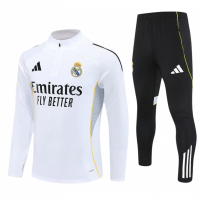 Реал Мадрид тренировочный костюм белый с черным 2025/26 Реал Мадрид тренировочный костюм белый с черным 2025/26