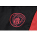 Манчестер Сити спортивный костюм с ветровкой 2023/24 чёрный с красным и светло-бирюзовым